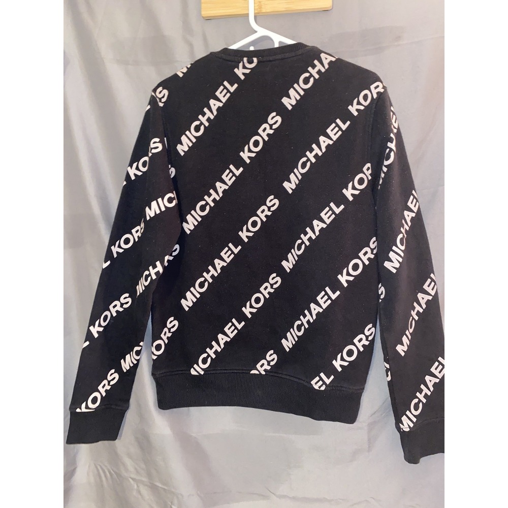 EUC Mens MICHAEL KORS Print Black Pullover Crewneck Sweatshirt Size S Medium - Picture 4 of 7